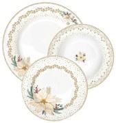 Karácsonyi porcelán étkészlet 18 részes White Elegance