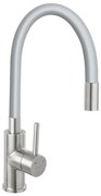 FERRO - Mosogató csap rugalmas karral rozsdamentes/szürke