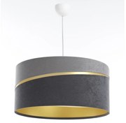 Csillár zsinóron SWING 1xE27/60W/230V szürke/arany