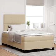 Box Spring Ágy matraccal, Világos Zöld Szürke, 120x200 cm, Vászon Anyag