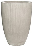 Květináč Ben, barva světle šedá (vertikální vroubkování), více velikostí - PotteryPots méret: H - h 55 cm, ⌀ 40 cm