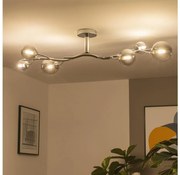 Brilagi - LED felületre szerelhető csillár MISTEL 6xG9/3W/230V fekete króm/füstszínű