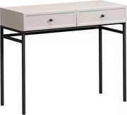 Lorini konzolasztal / toalettasztal 100 cm - kasmír / fekete fogantyúk / fém lábak