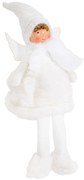 Karácsonyi dekoráció Ülő angyal, 40 cm, fehér