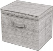 Miami Doboz Fedéllel, Bézs, Nem szőtt, 38x29x16.5 cm, Fogantyú