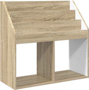 vidaXL Gyerek Könyvespolc Sonoma tölgy 72,5 x 29,5 x 69 cm Faanyag