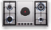 Klarstein MultiChef 5 Hot Plate, villany és gáz főzőlap, 5 főzőzóna, 4 égő, 1 villany főzőlap