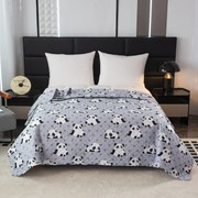 Ágytakaró mintás PANDA szürke Méret: 170 x 210 cm