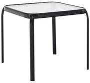 Kerti kézi asztal, acél/kemény üveg, RAMOL