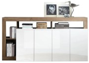 LENOR komód fehér/tölgy