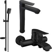 Mexen Pecos DS62 fürdőkád csaptelep szett, fekete - 72713DS62-70