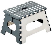 Kesper 70533 Összecsukható zsámoly, fehér/szürke, 35 x 22 x 27 cm