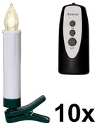 Eglo 410003 - KÉSZLET 10x LED Világítás karácsonyfához 1xLED/0,06W/1xAA IP44 + távirányító