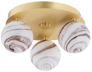 Argon 6290 - Mennyezeti lámpa FABIO 3xE14/7W/230V alabástrom arany