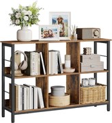 Könyvespolc 120 x 80 x 33 cm, barna fekete