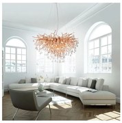 Paul Neuhaus 2192-11 - Csillár zsinóron ICICLE 10xG9/40W/230V 50x100 cm réz