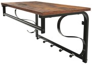 HENRY fali fogas, 60x30x32cm, fekete/barna Vasagle