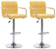 2 db sárga szövet bárszék