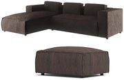 CELIE sarok ülőgarnitúra + puff, 262x67x176, lincoln 29, levá