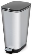 Ezüstszínű műanyag pedálos szemetes 45 l Chic Bin – KIS