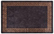 fekete és arany csúszásmentes mosható szőnyeg 160 x 230 cm