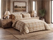 Mikroplüss ágynemű PLAID krém Ágyneműhuzat mérete: 2 db 70 x 90 cm | 200 x 220 cm