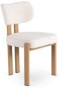 Étkezőszék GRENADA krémszínű/tölgy lábakkal