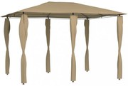 tópszínű pavilon oszlop takarókkal 3 x 4 x 2,6 m 160 g/m²