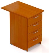 Visio konténer 70 x 47 cm - 4 fiókos, cseresznye