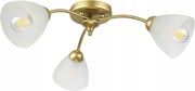 Lampa sufitowa Arco 3-punktowa Złota E27 transparentne klosze
