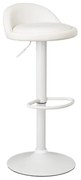 Fehér bőr utánzat állítható magasságú bárszék szett 2 db-os (ülésmagasság 72 cm) – Casa Selección