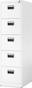 Fém irattartó szekrény, 5 fiókos SARA V5, 460 x 1625.5 x 620 mm, fehér