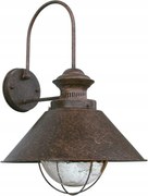 Faro Náutica-g fali lámpa rozsdabarna, E27, IP33, acél/üveg, 52 cm