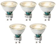 5 darabos GU10 3 lépésben dimmelhető LED izzó készlet 7W 600 lm 2700K