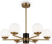 MAYTONI MOD187PL-06BS MARBLE Glamour Csillár Fehér, Sárgaréz E27 IP20
