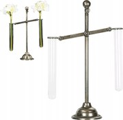 Virágváza Ágak Fű dekoráció ezüst fiola fém üveg