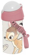 Disney Bambi Cute műanyag szívószálas kulacs akasztóval 500 ml