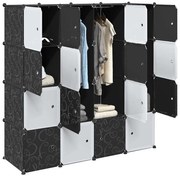 tároló kocka szervező 16 kockával és akasztórudakkal PP