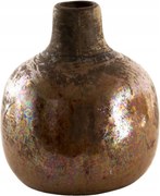 Barna réz kerámia váza patinával Anne-marijn 9x9 cm