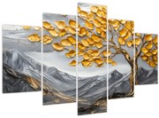 Kép – Fa arany levelekkel (150x105 cm)
