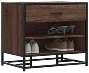 cipőpad barna tölgy 60x40x53,5 cm Gépi fa és fém