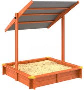 Sami homokozó tetővel, lucfenyő, 120x120x120 cm Spielwerk