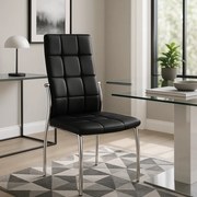 Fekete Eco-bőr Étkezőszék. MOLLY