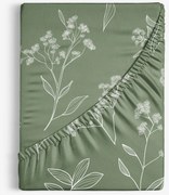 Goldea pamut körgumis lepedő - gyógynövény levelek 80 x 160 cm