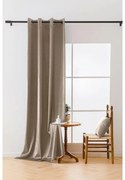Világosbarna sötétítő VELVET függöny 140x250 cm Felfüggesztés: Hullámos sínszalag