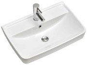 Fehér kerámia mosdókagyló csap nélkül 60x40 cm Set 357 - Pelipal