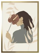 Woman with a flower kép