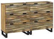 Oldalszekrények 2 pcs Barna 60 x 33.5 x 75 cm tömör mangófa