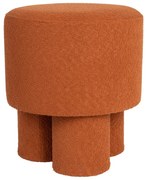 Téglavörös buklé puff Marcos – White Label