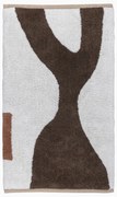 Fehér-barna mosható pamut szőnyeg 50x80 cm Figura – Mette Ditmer Denmark